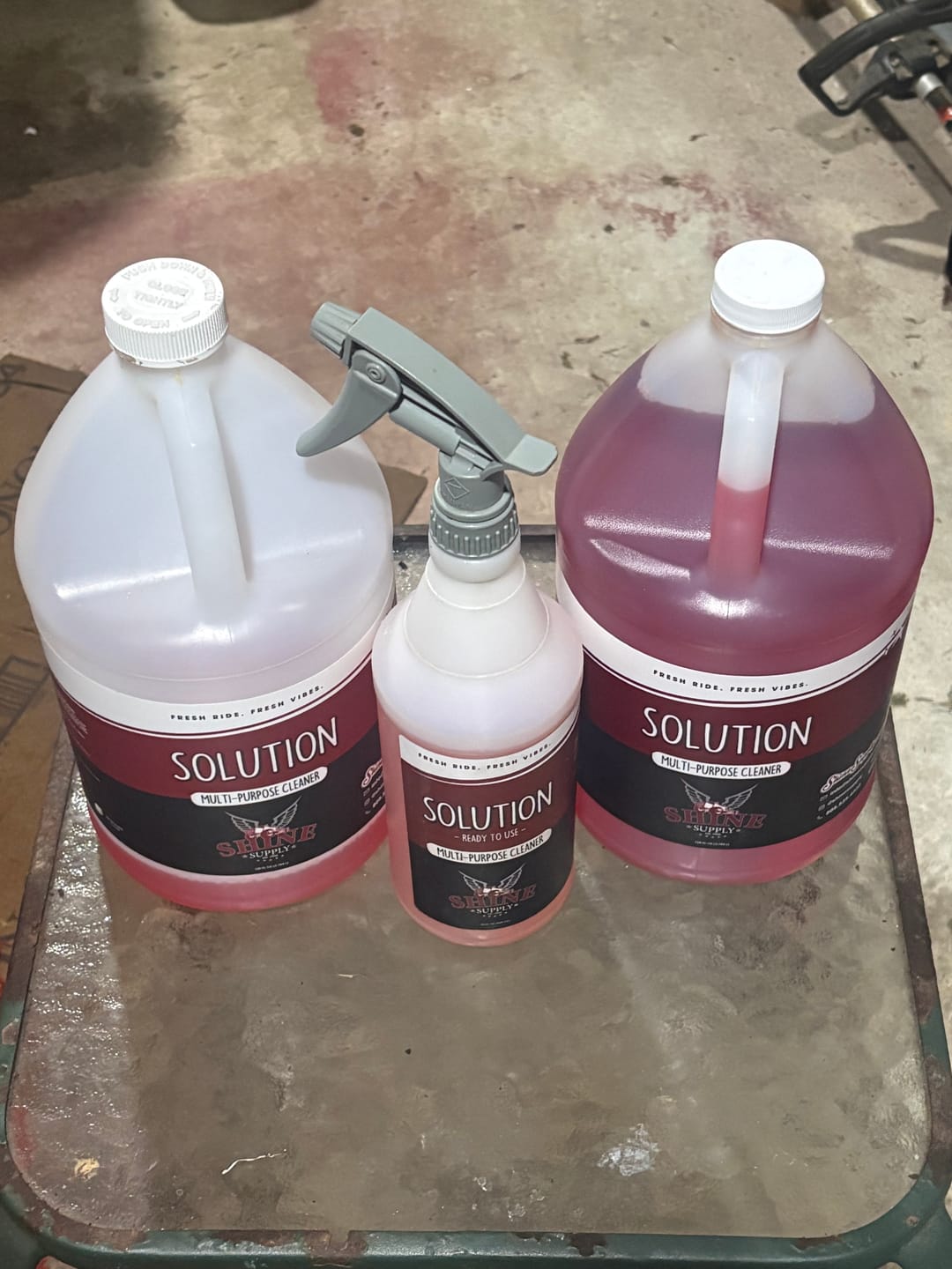 Customer photo review of Solution All-Purpose Cleaner - Gallon