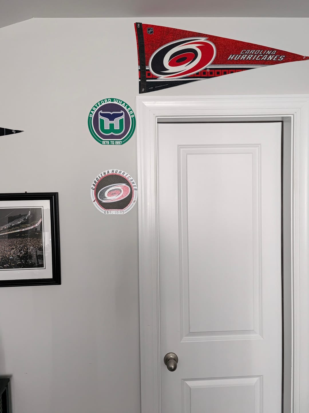 Customer photo review of Hartford Whalers "Double Play" On the Shelf or on the Wall Art