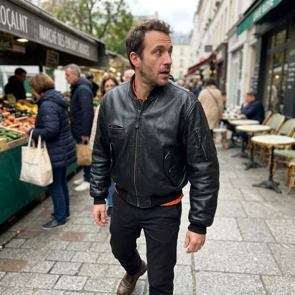 Customer photo review of Luxus Herbst Winter Lederjacke