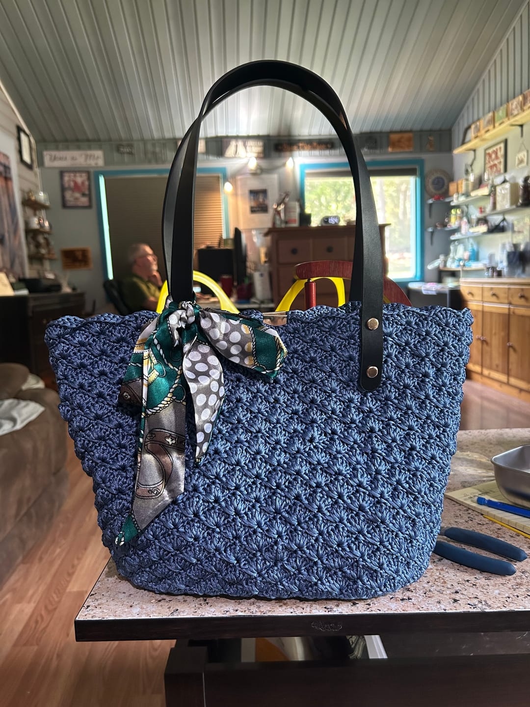 Customer photo review of Sunny Weekend Hobo Crochet Kit