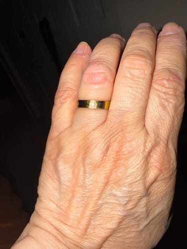 Customer photo review of 18K Celestial Love Wedding Three Diamonds Ring