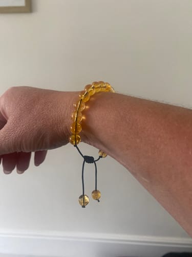 Customer photo review of Citrine Healing Bracelet for Abundance and Fortune