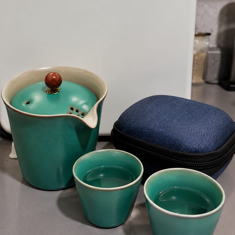 Customer photo review of Saki Pottery Glaze Travel Tea Set - 3 pcs
