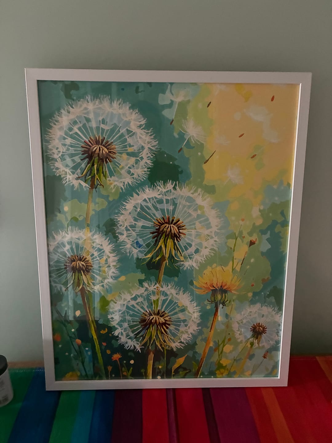 Customer photo review of Malen nach Zahlen - Pusteblumen in grün