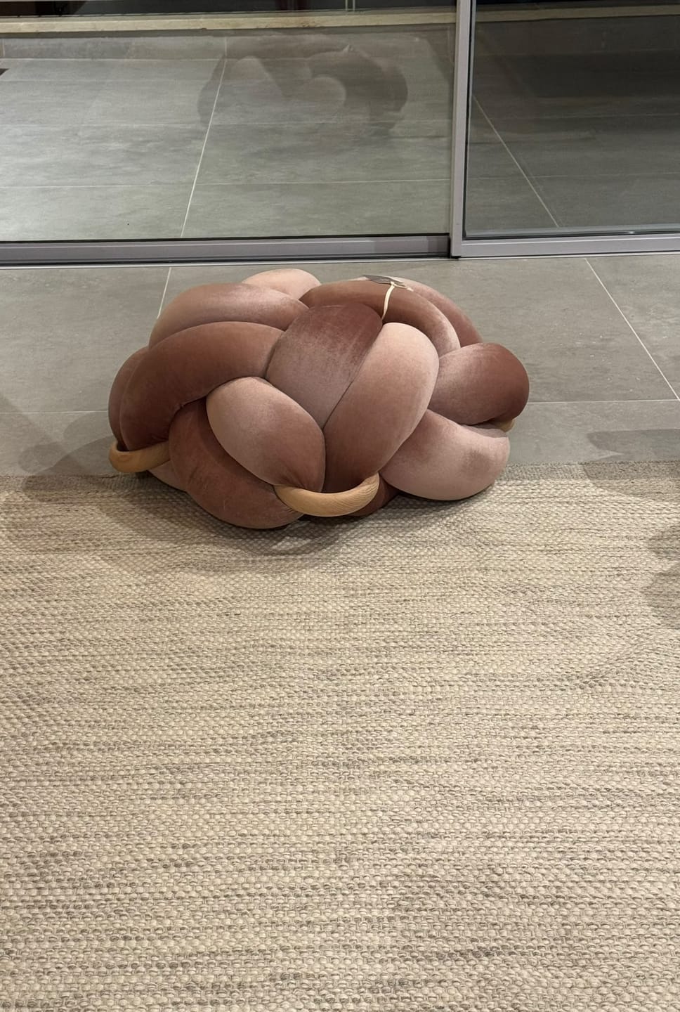Customer photo review of (L) Truffle Knot Ottoman
