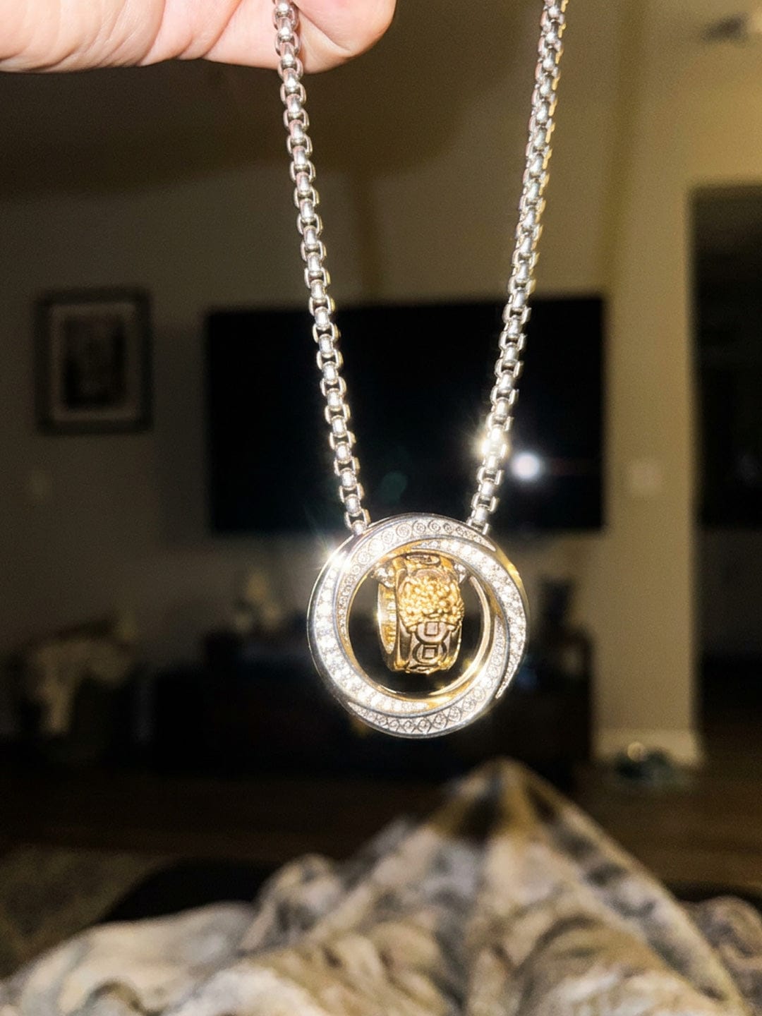 Customer photo review of The Mobius Pixiu Necklace