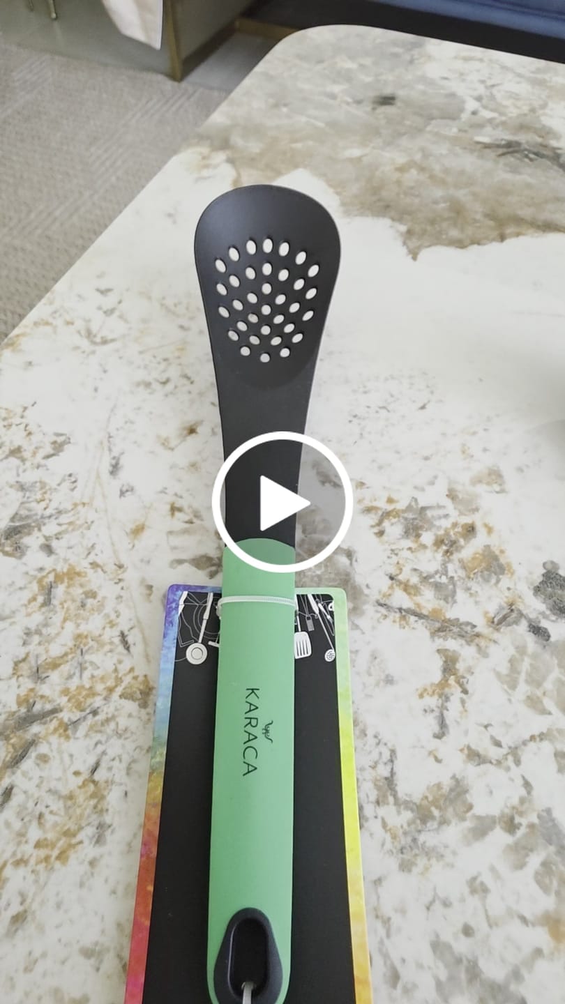 Customer video review of Karaca Rainbow Corrügated Serving Spoon 153.03.07.7907