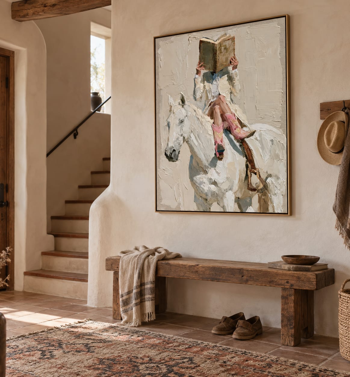 Customer photo review of Quiet Pages-White Horse Figurative Painting
