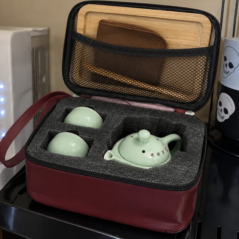 Customer photo review of Shiori Portable Ceramic Kung Fu Tea Set