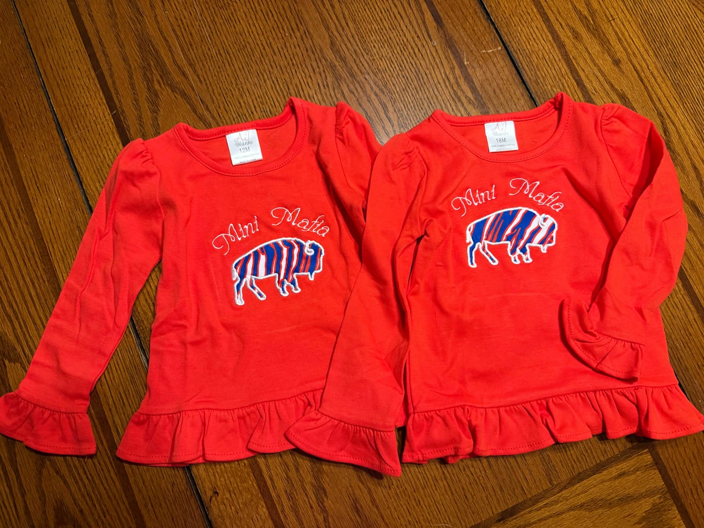 Customer photo review of Girl's Long Sleeve RUFFLE Shirts