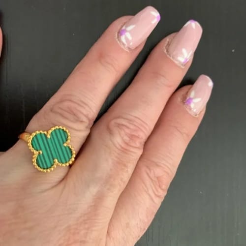 Customer photo review of 18K Celestial Juste Un Clou Earrings