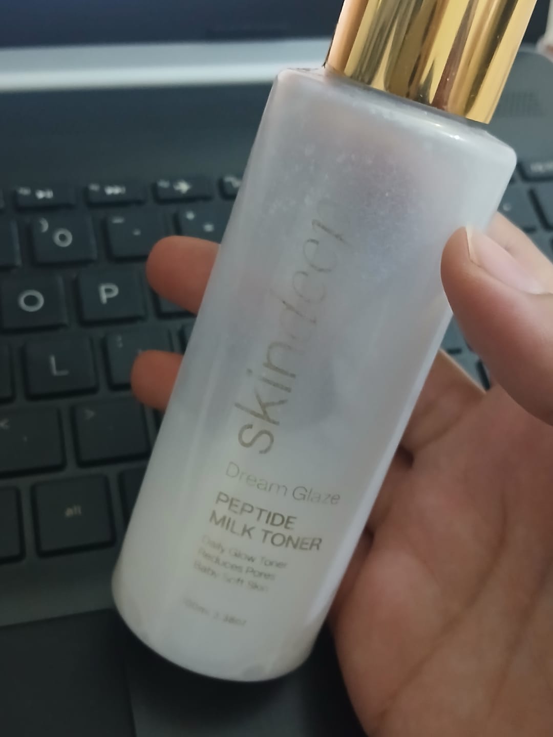 Customer photo review of DREAM GLAZE - Peptide Milk Toner