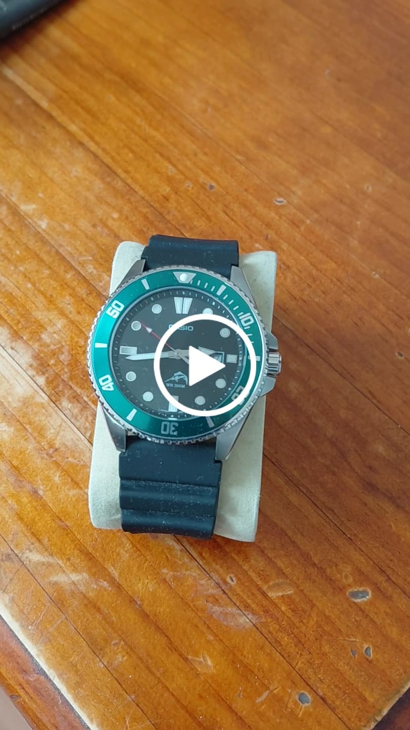 Customer video review of Reloj Casio Submariner Marlin Duro MDV-106B-1A3VCF Kermit Buceo [EXCLUSIVO]