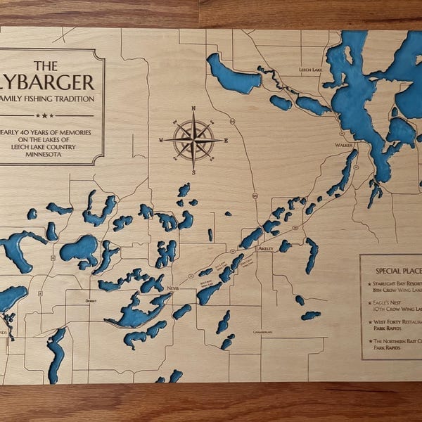 Customer photo review of Custom Lake Maps for Lake House & Cabin Decor