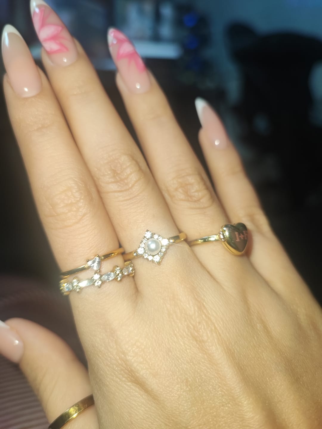 Customer photo review of Pearl & Crystal Eternity Ring