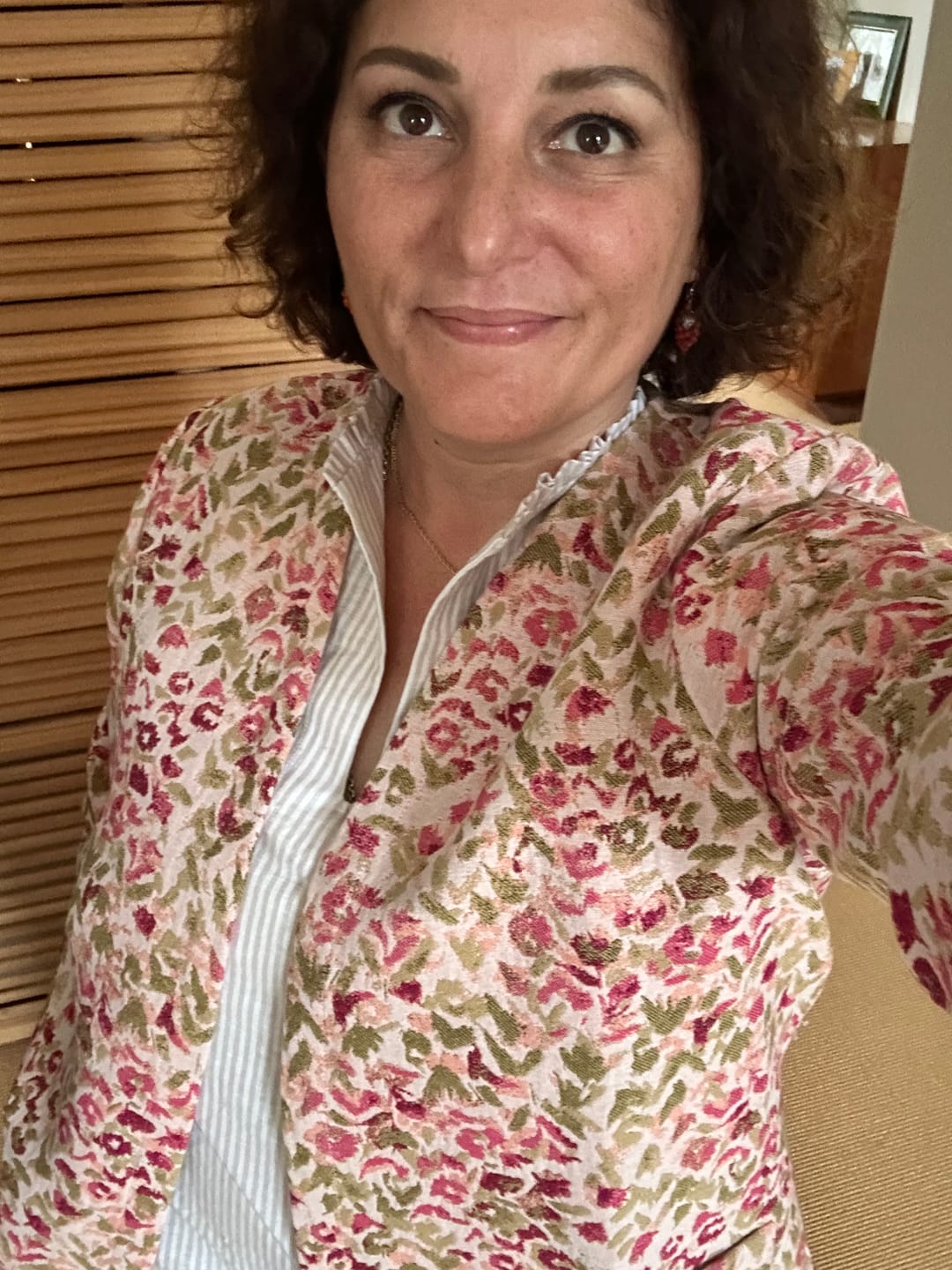 Customer photo review of Veston Jean - Velours côtelé rose boisé