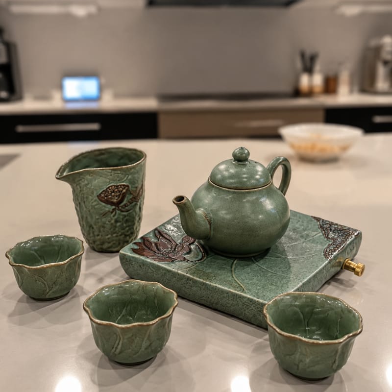 Customer photo review of Renji Lotus Teapot Set