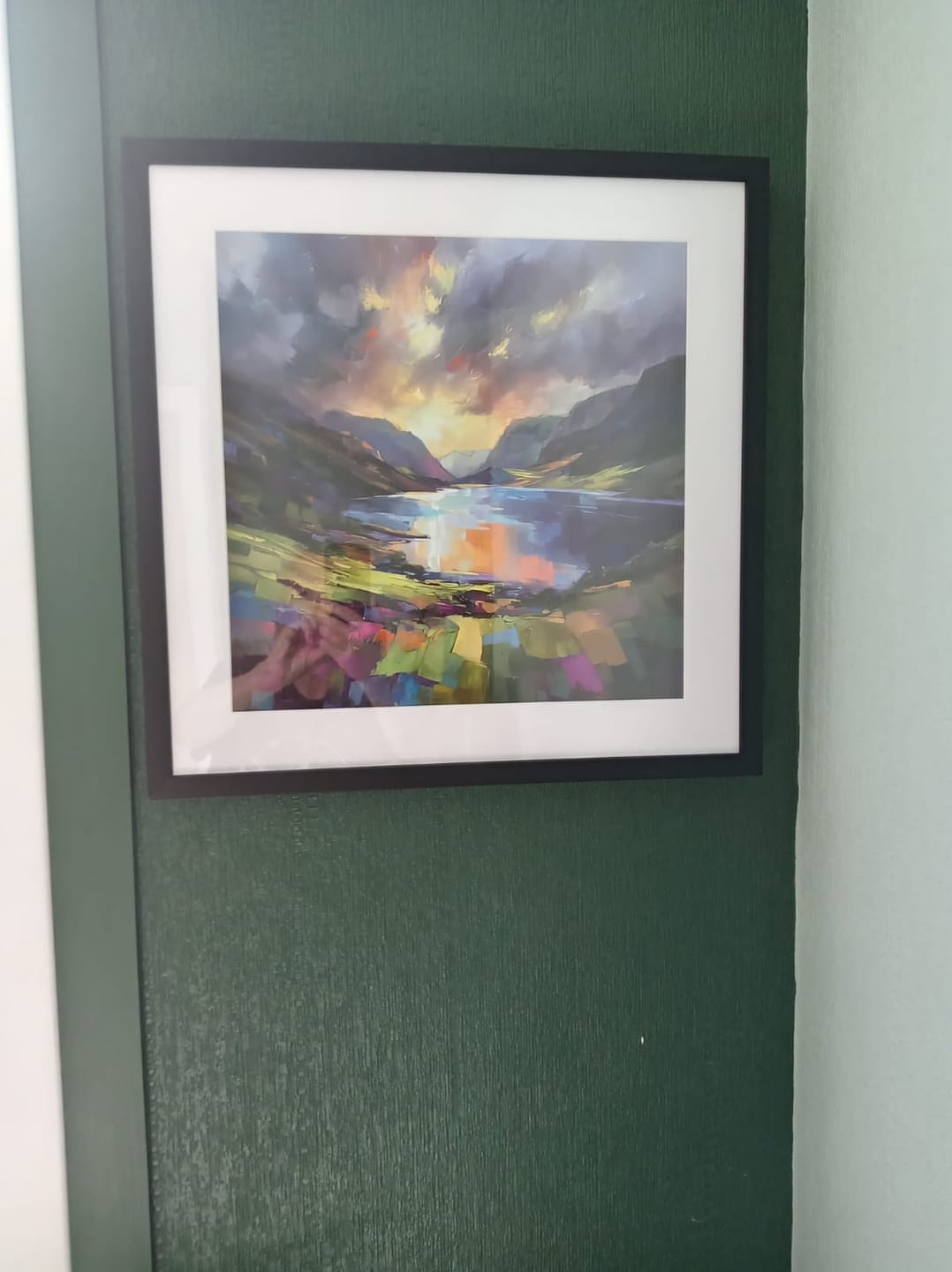 Customer photo review of Loch Maree Square Framed Art Print