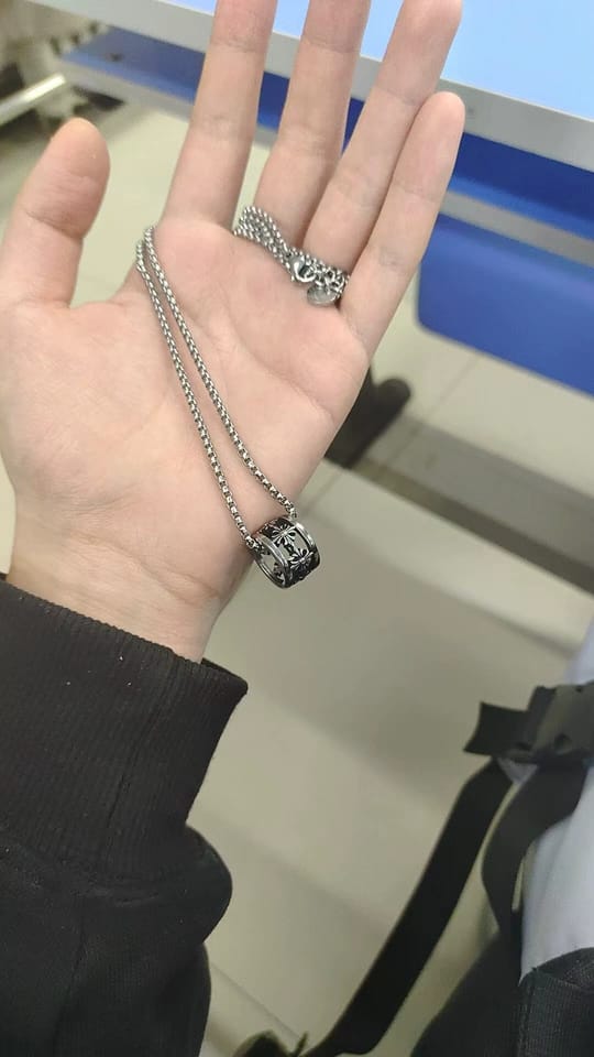 Customer photo review of Iris Bead Necklace
