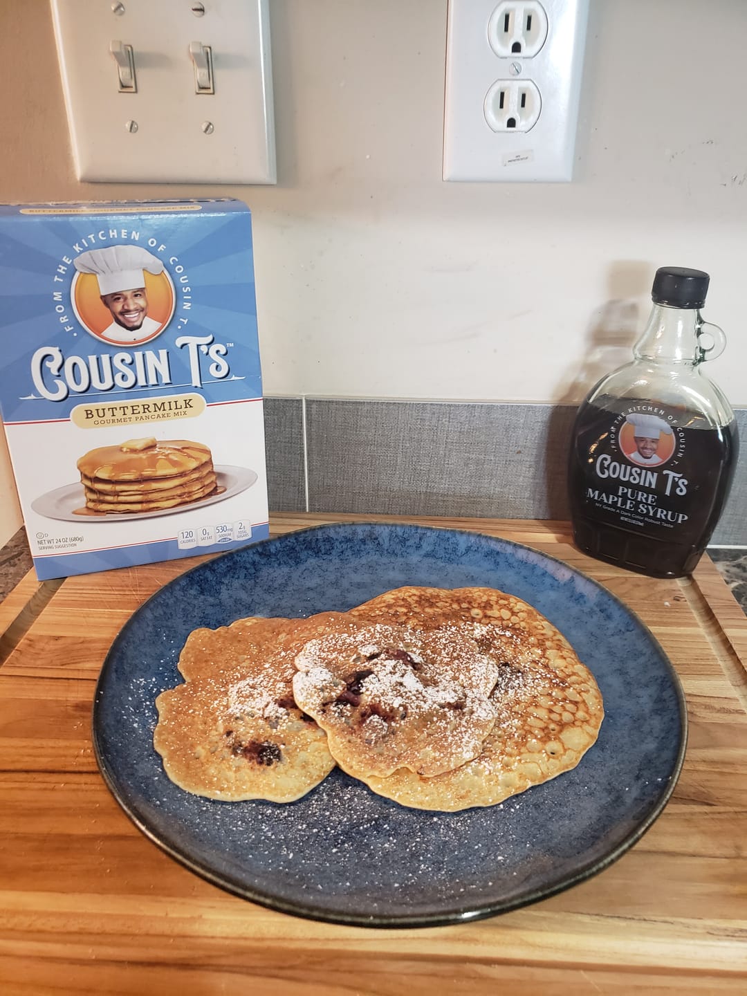 Customer photo review of Cousin T's Gourmet Buttermilk Pancake Mix