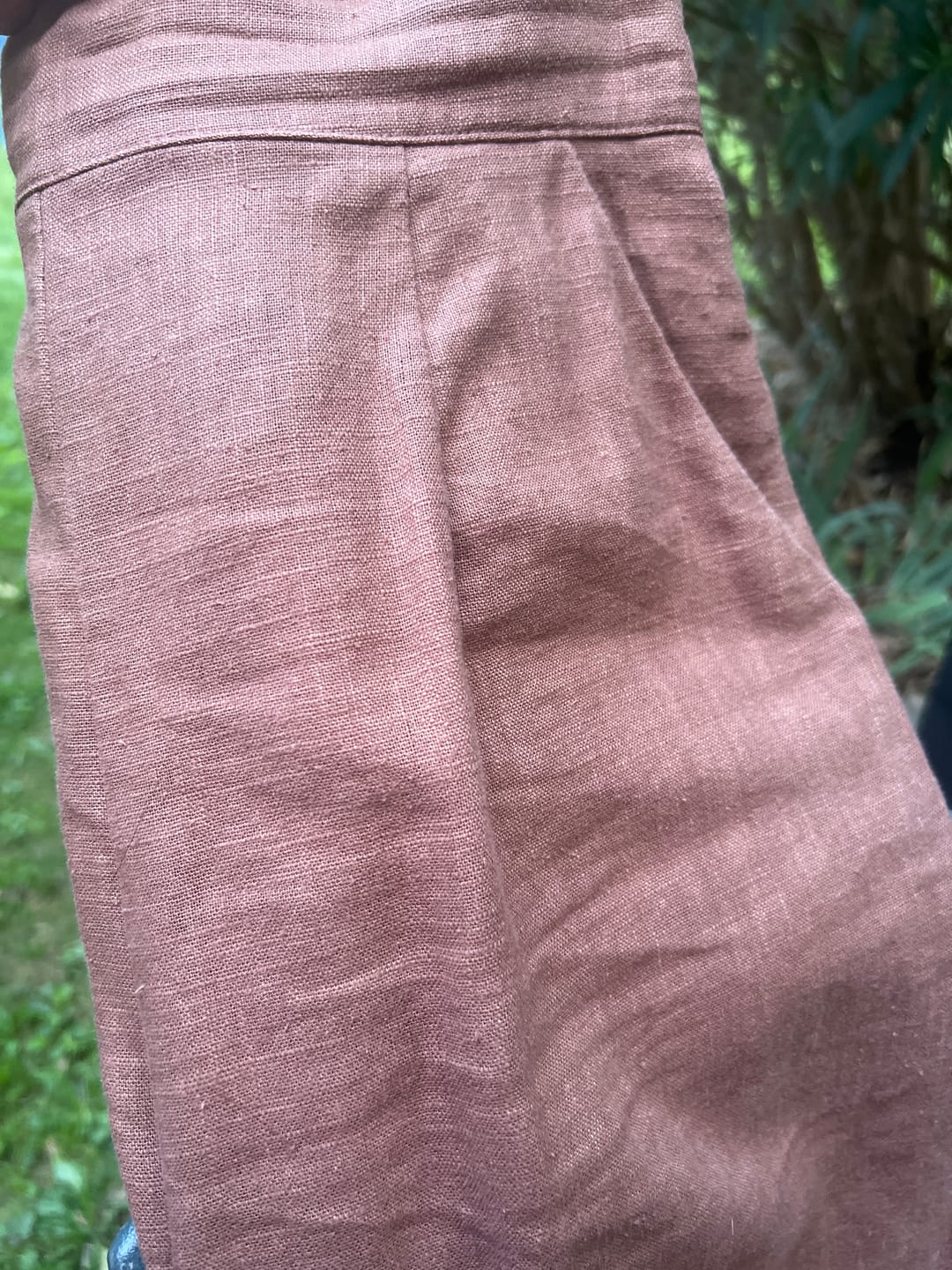 Customer photo review of Pantalon Briac - lin lavé écureuil