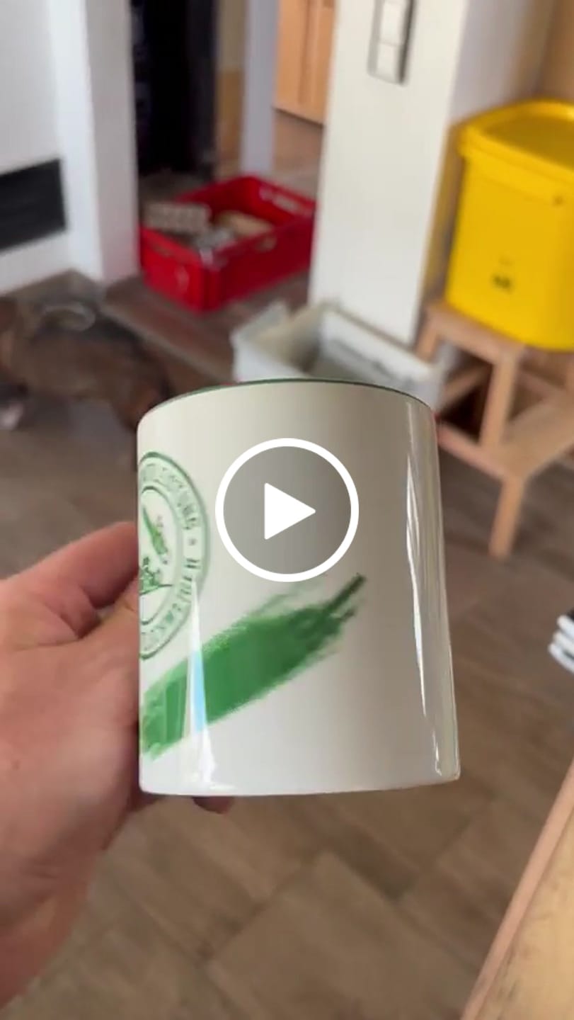 Customer video review of TassenExpress - Becher Keramik Tasse mit Logo bedruckt 325ml Firmenlogo