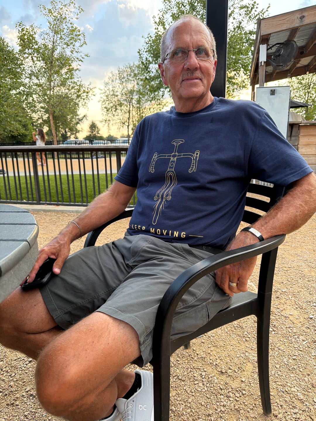 Customer photo review of Keep Moving Premium T-Shirt