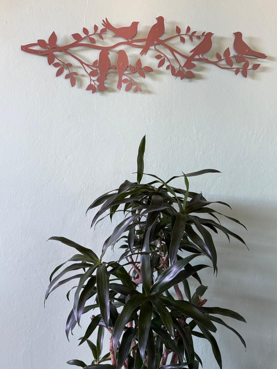 Customer photo review of Birds on a Branch Metal Wall Art