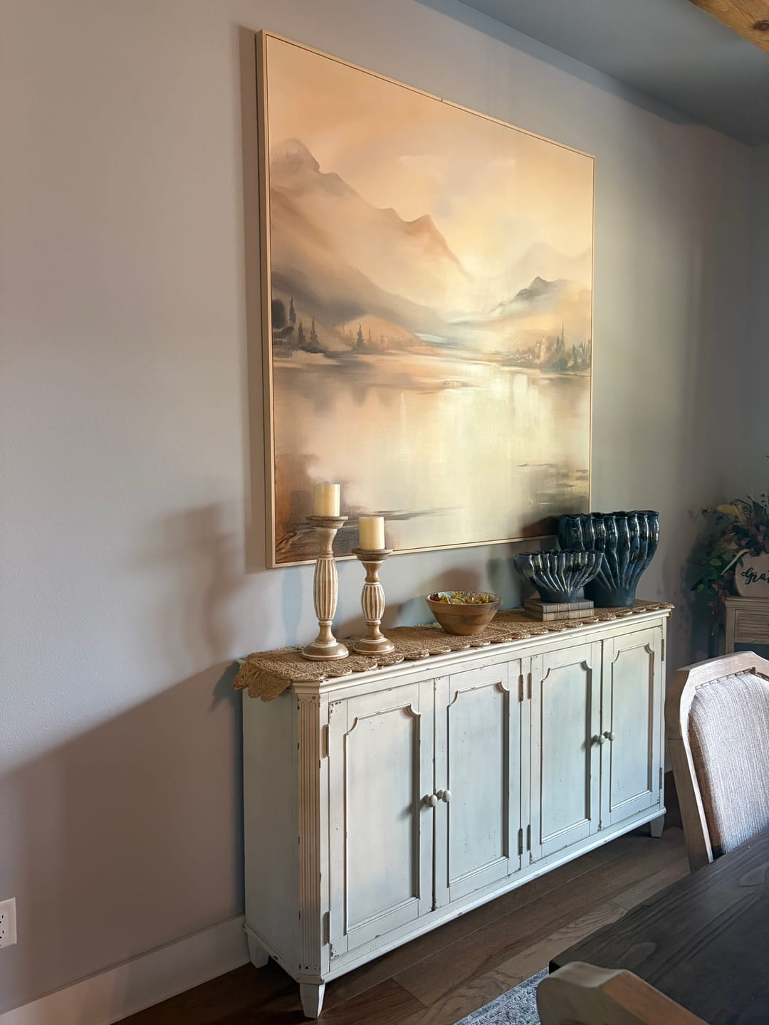 Customer photo review of Abstract Mountain Canvas Art #MO020