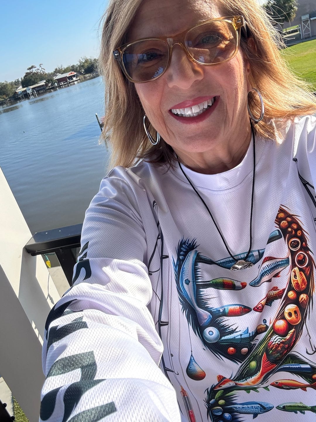 Customer photo review of Move Over Boys Let This Girl Show You How to Fish Trout T-Shirt