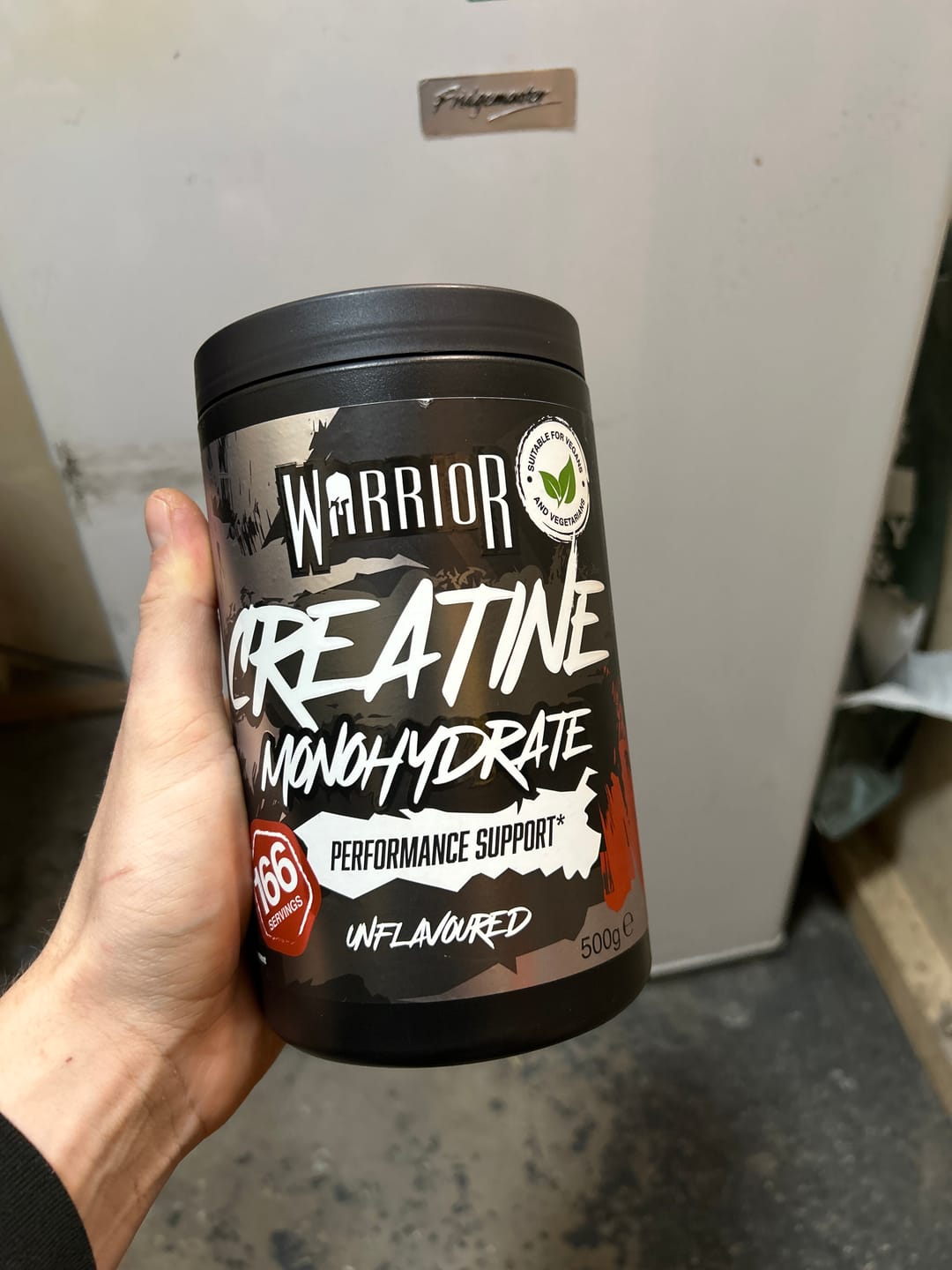 Customer photo review of Warrior Creatine Monohydrate Powder - 300g, 500g & 1KG