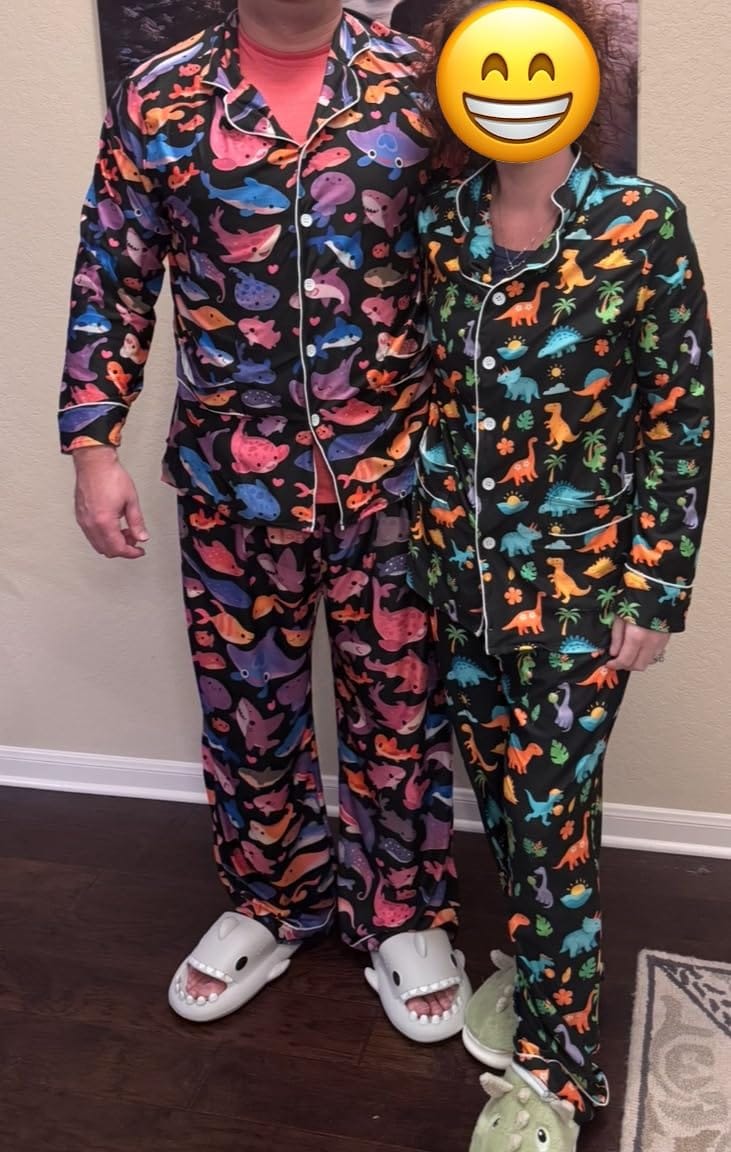 Customer photo review of Frog Satin Pajamas for Women – Long Sleeve Pajama Set