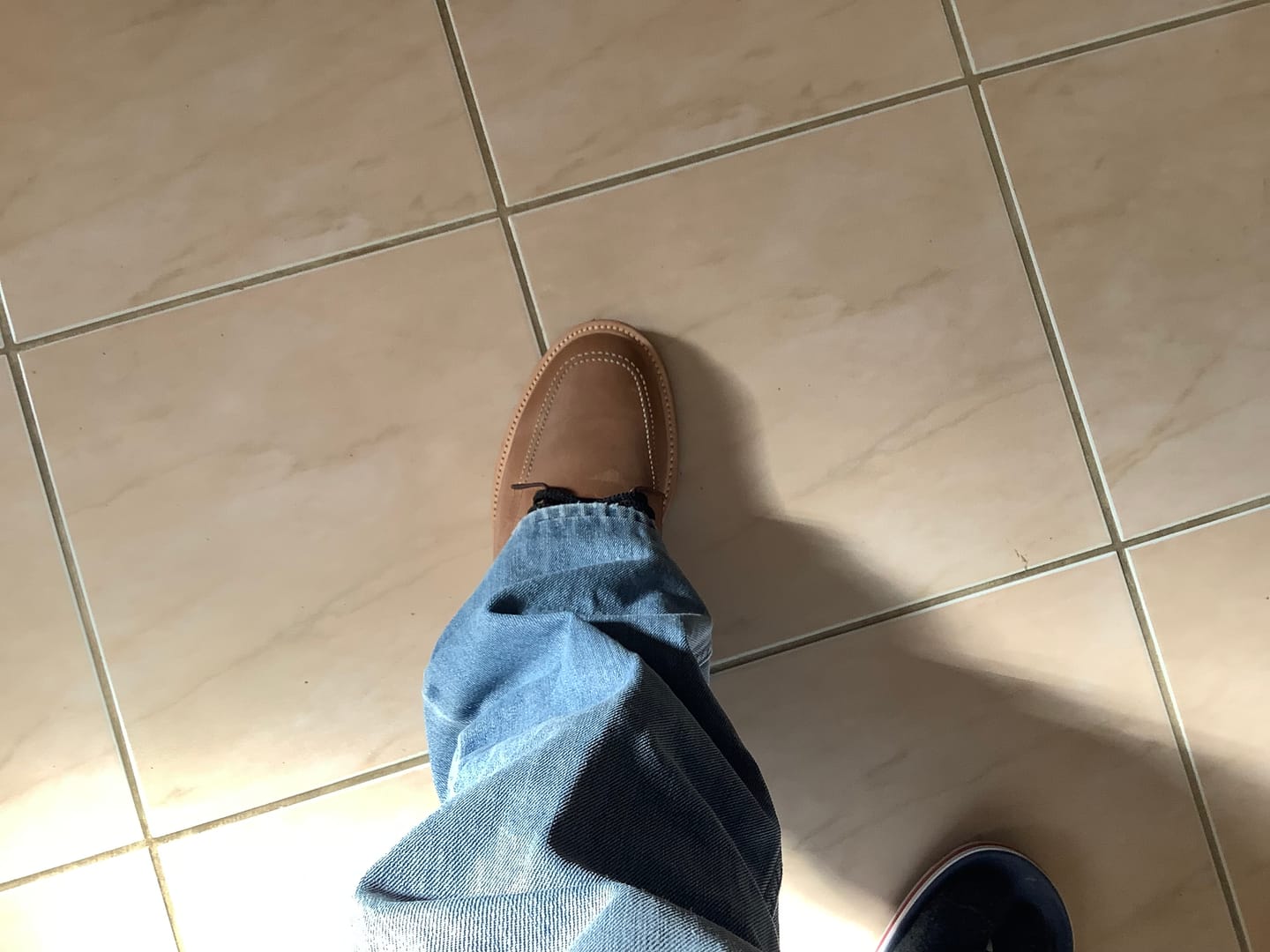 Customer photo review of Indiana MocToe Boot -luosjiet®boots -  Tan Refresh Waxy
