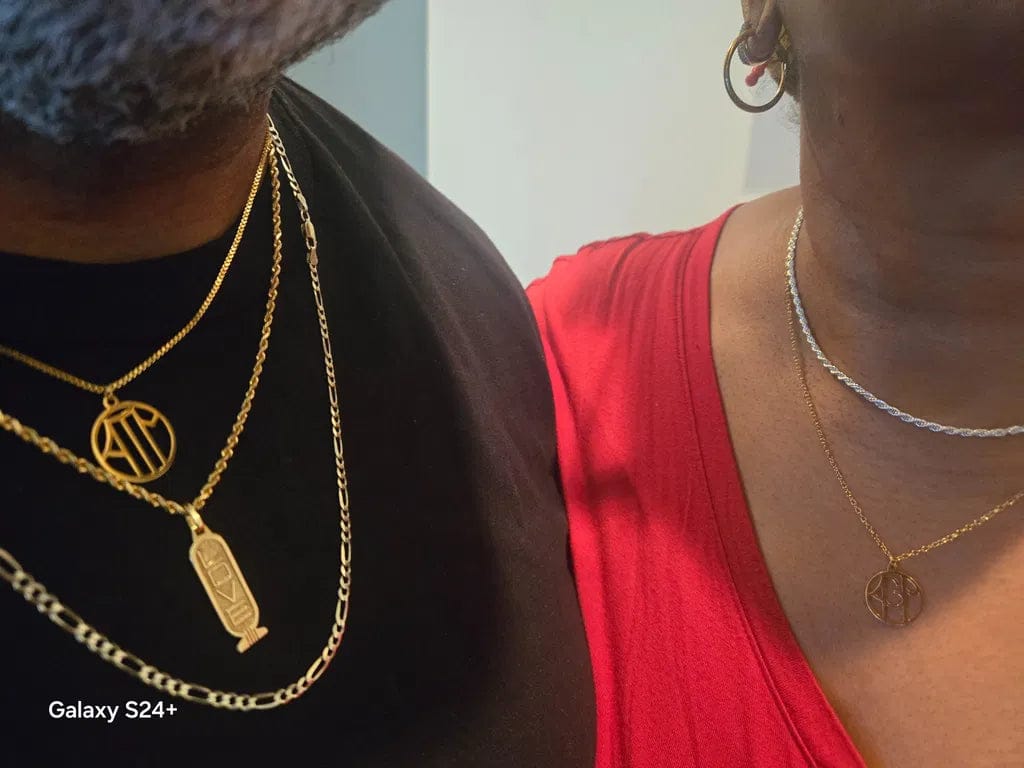 Customer photo review of Custom Monogram Necklace