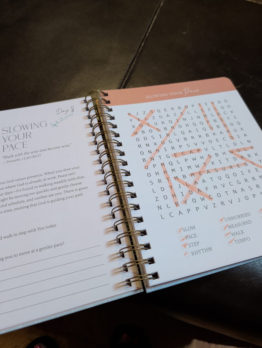 Customer photo review of Be Still: Word Search Devotional for Peace & Rest in God