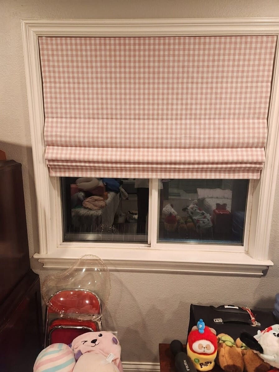 Customer photo review of Scottish Custom Motorized Roman Shades