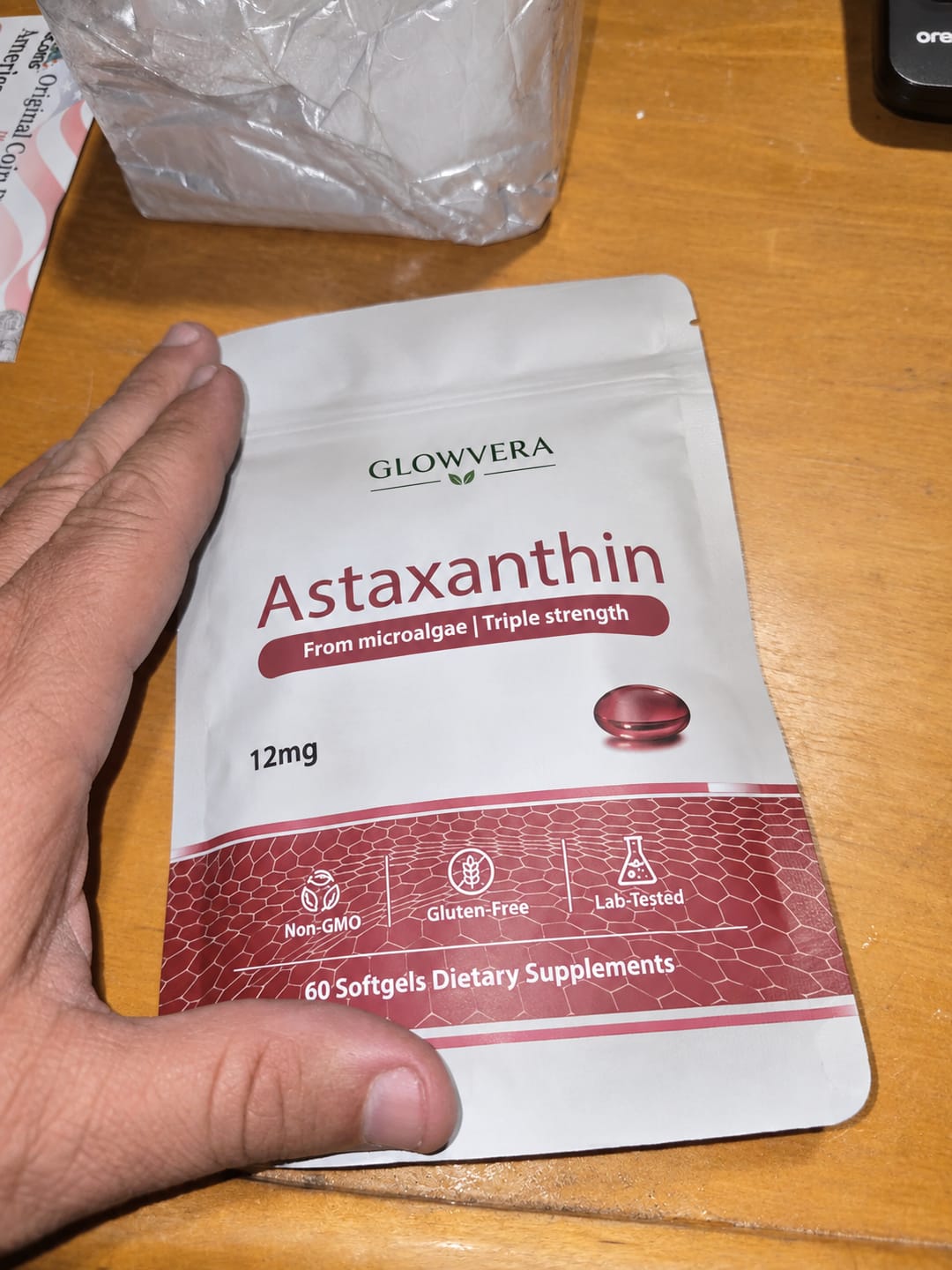 Customer photo review of Cápsulas Blandas de Astaxantina Rovina