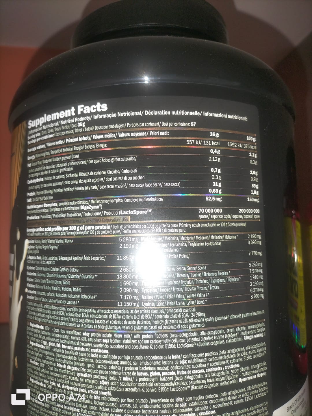 Customer photo review of Proteine Black CFM Isolate – Black Line