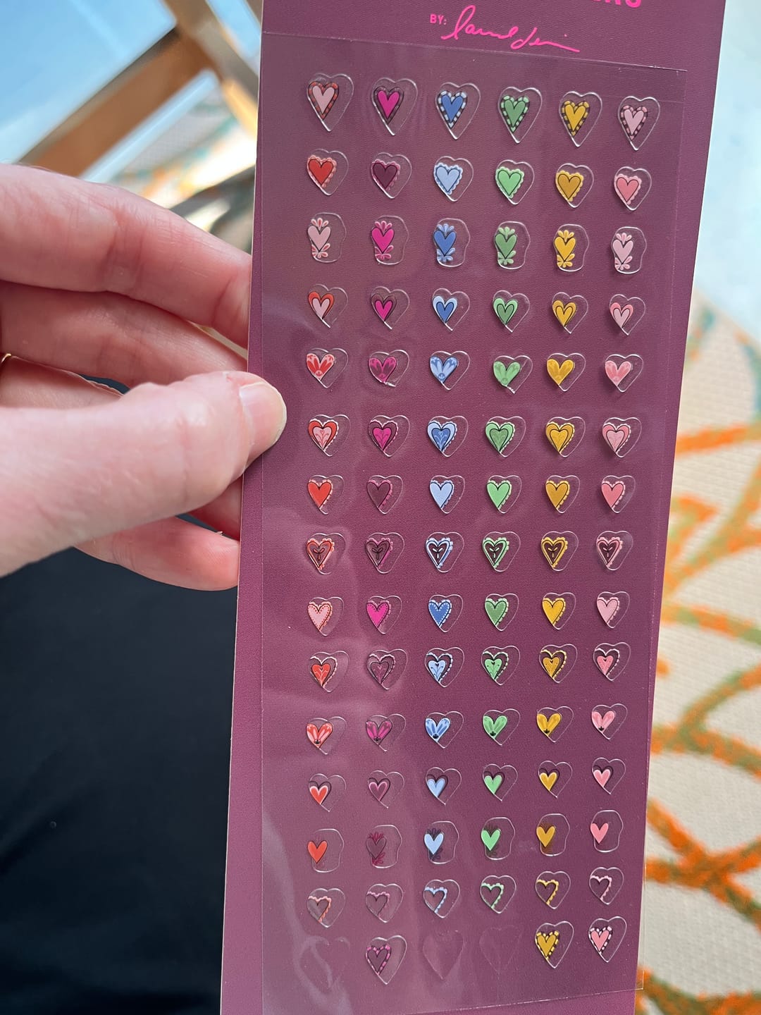 Customer photo review of Hearts | Mini Stickers