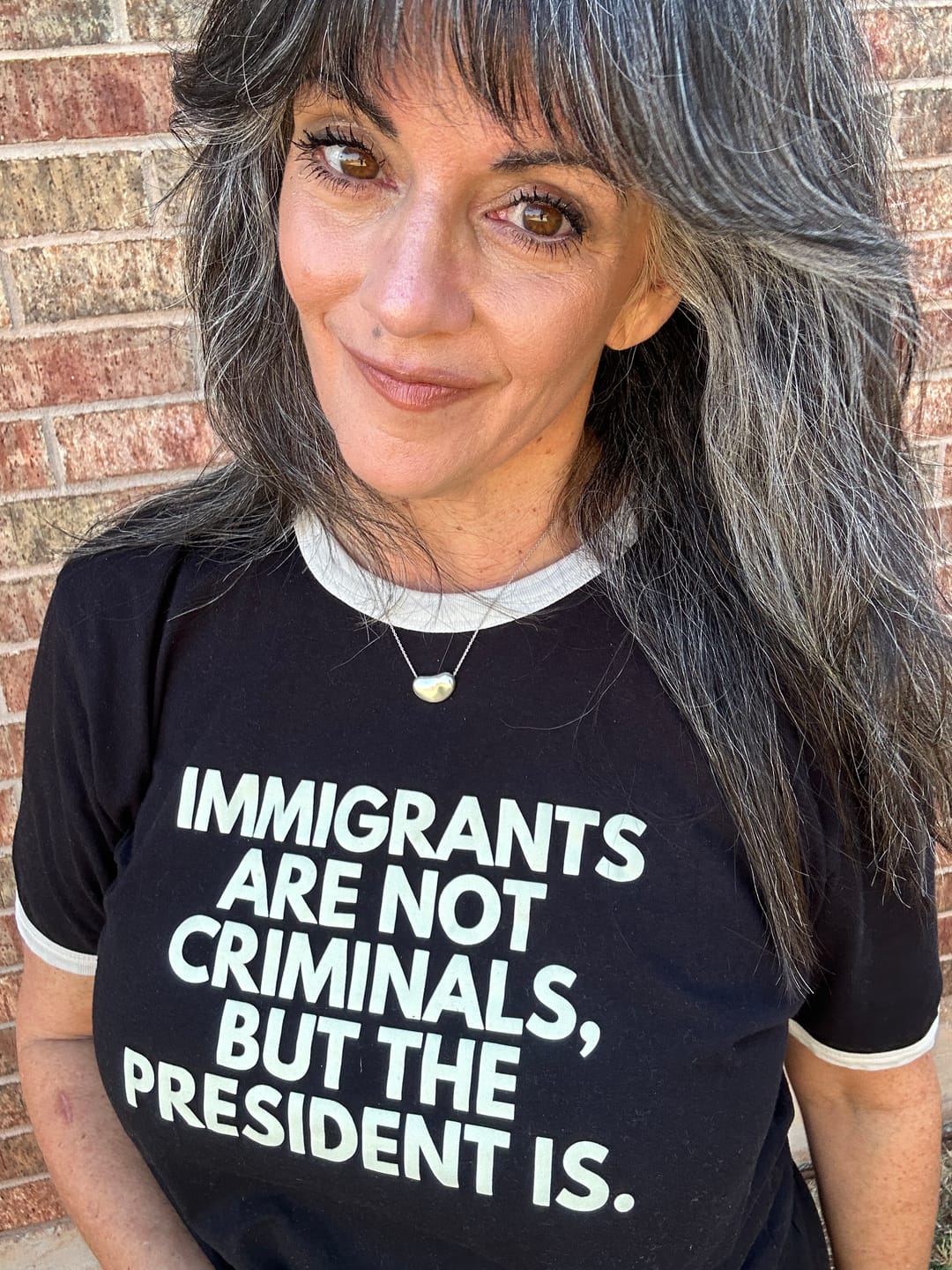 Customer photo review of Immigrants Premium Unisex T-Shirt