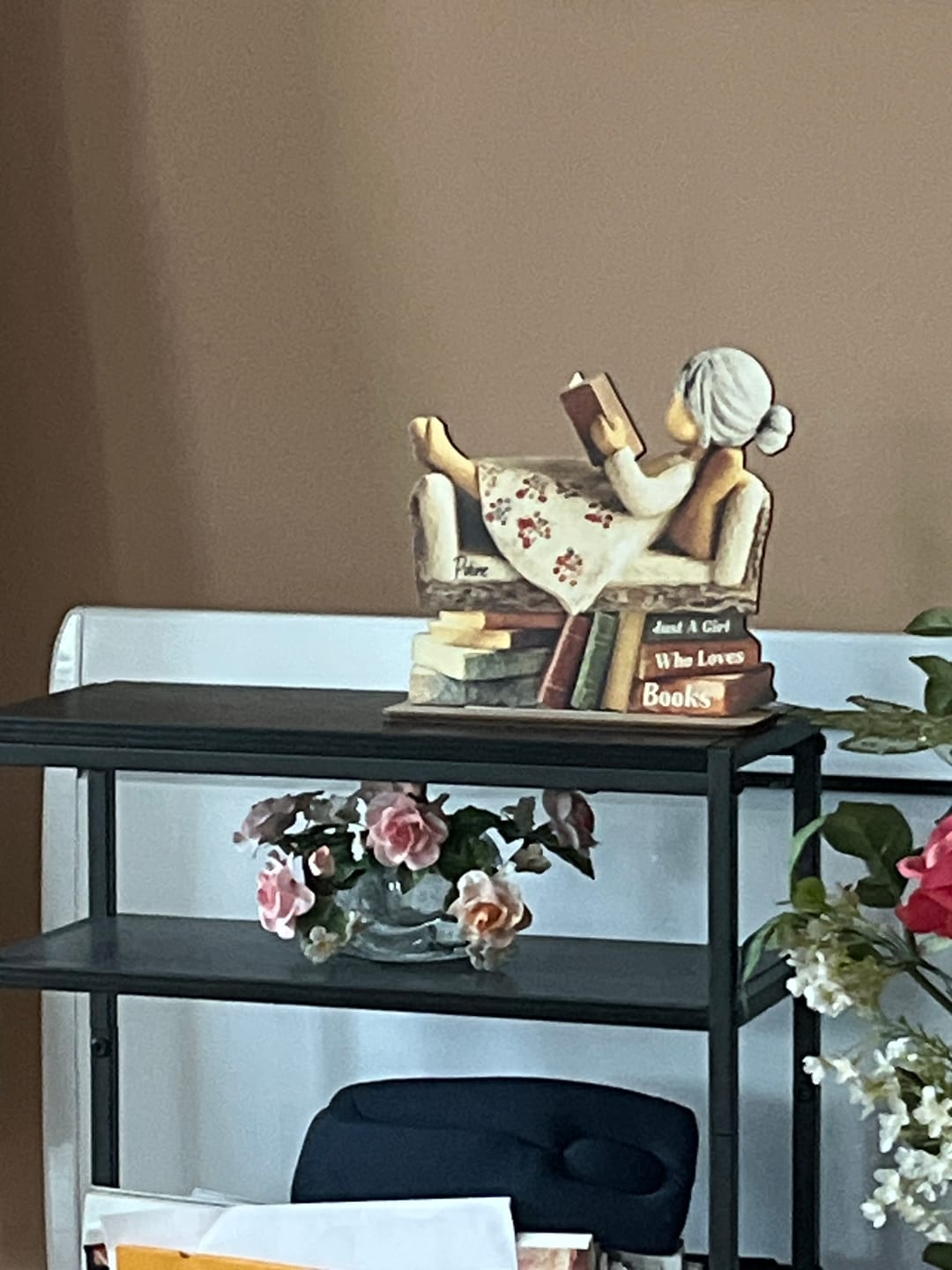 Customer photo review of Man Woman Book Lover Reading Book On Sofa - Personalized Standing Wooden Plaque