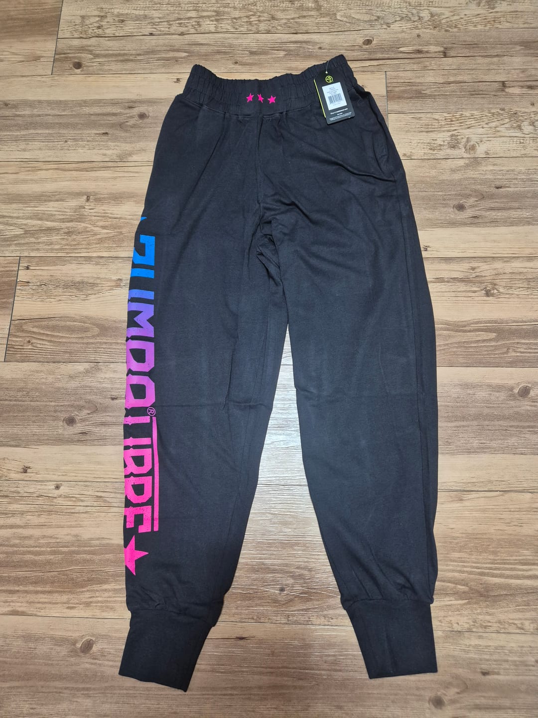Customer photo review of Zumba Libre Knit Drop Crotch Joggers