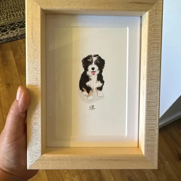Customer photo review of Watercolor Pet Portrait
