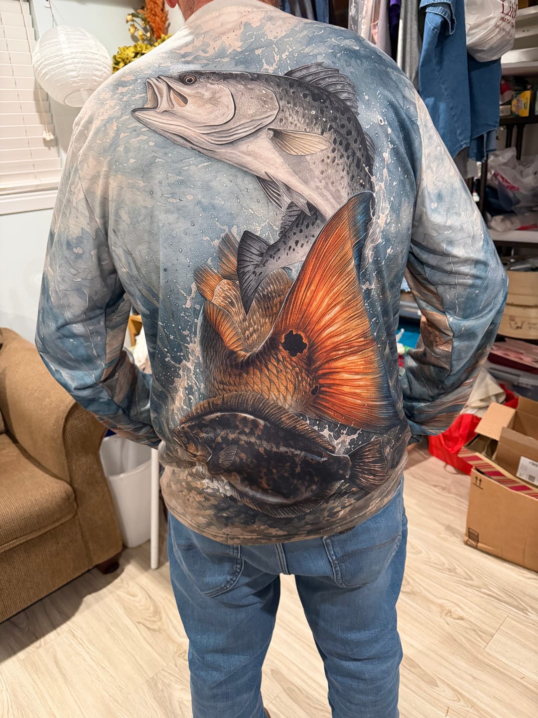 Customer photo review of Performance Fishing Long Sleeve - Coastal Grand Slam - AOF208