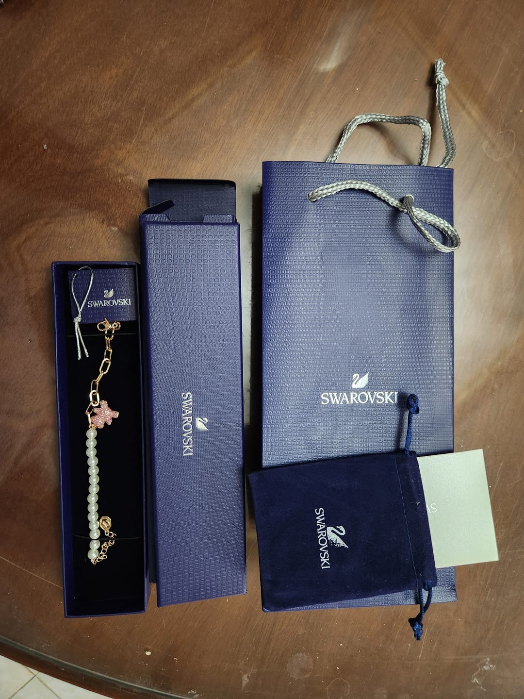 Customer photo review of PULSERA BRAZALETE TEDDY BEAR OSO SWAROVSKI PERLAS + KIT DE REGALO