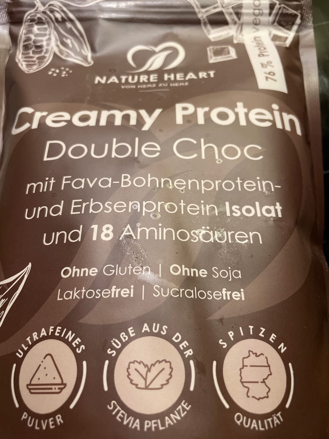Customer photo review of Creamy Protein Double Choc