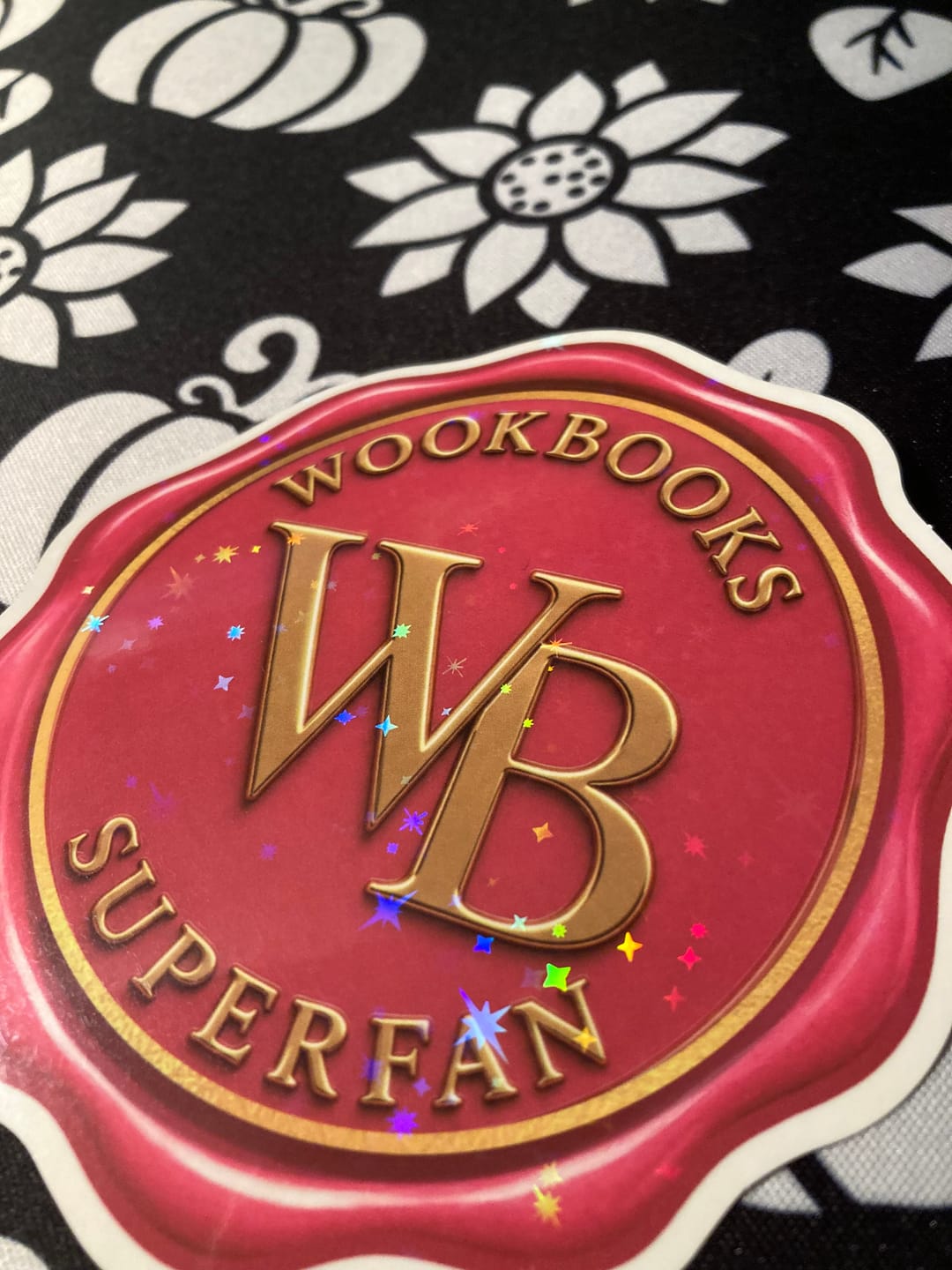 Customer photo review of 038 Super Fan Exclusive Wax Seal Holographic Vinyl Sticker – Pink