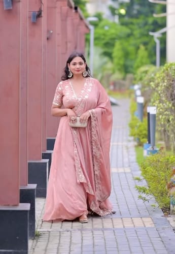 Customer photo review of Alaya Mehfil Blush Pink Lehenga Set