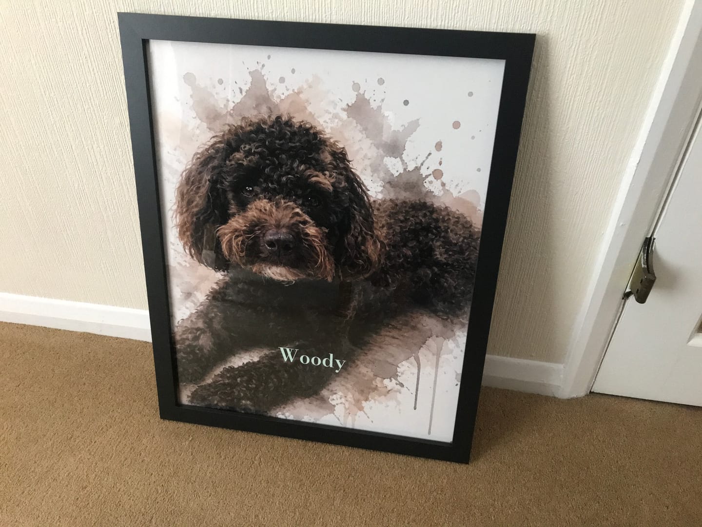 Customer photo review of Watercolour Realistic Portrait - Personalised Poster