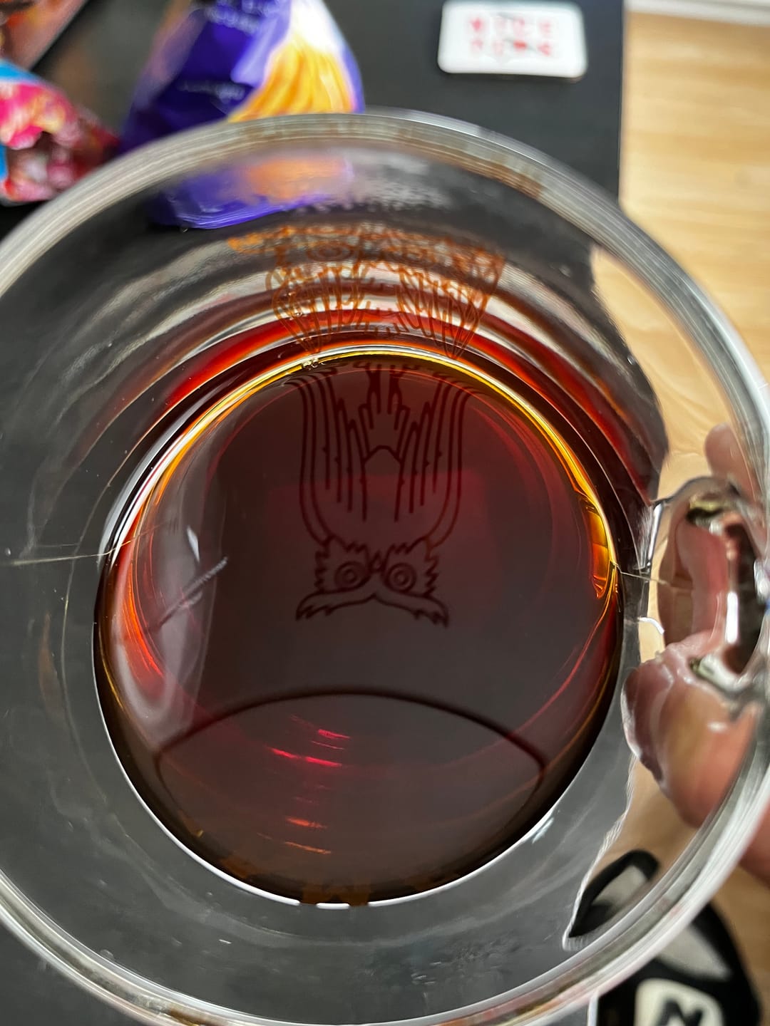 Customer photo review of Gold Glass Mug